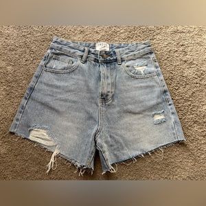 Vici Hudson High Rise Distressed Denim Shorts…Size Small